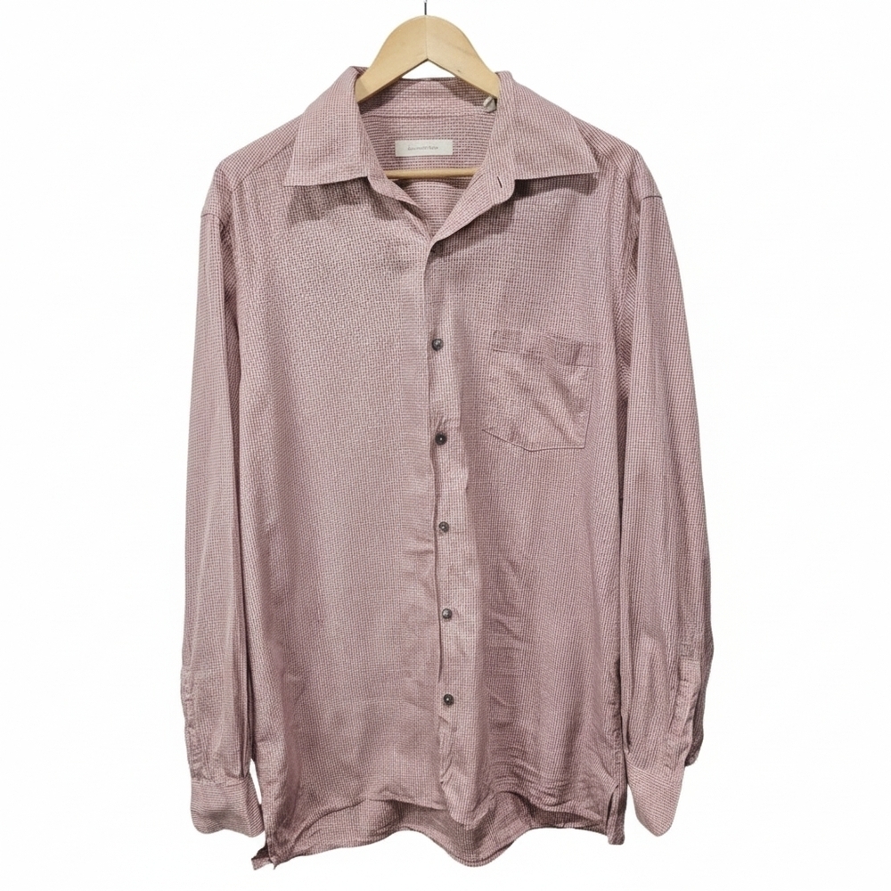Ermenegildo Zegna Micro Plaid Button-Up Long Sleeve Shirt